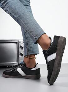 New High-Quality Fashion Casual Retro Sports Sneakers, Bicolor Luxury Flat Shoes Suitable For Students And Couples