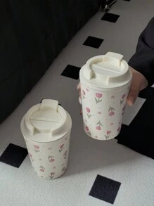 1 chiếc cốc du lịch cách nhiệt hai lớp bằng thép không gỉ hình trái tim Tulip, bình chân không, thích hợp đựng cà phê, trà, đồ uống, 350ml/11,8oz, quà tặng lý tưởng cho ngày lễ, bình đựng nước trở lại trường - Nhiều màu - Xem 6