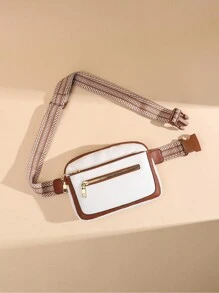 PINCNEL 迷你简约女士胸包户外运动防水轻便腰包，母亲节礼物，妈妈礼物，妈妈必备外出妈妈包，最佳母亲节礼物创意，女士西式钱包 - 白色 - 查看 4
