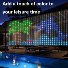 Đèn rèm thông minh DIY, Đèn rèm đổi màu RGB có ứng dụng điều khiển từ xa đồng bộ nhạc, Dây đèn rèm USB 256LED 5,2Ft X 5,2Ft cho tiệc, sân vườn, trang trí phòng, trang trí Giáng sinh, đèn Giáng sinh, trang trí phòng ngủ, trang trí nhà, trang trí tiệc, lễ hội ngày lễ, quà tặng Giáng sinh, lễ tạ ơn, đồ trang trí cây thông Noel - Trình cắm USB - Xem 7