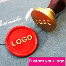 1 PC Personalized Wax Sealing Stamp With Wooden Handle Custom Your Design/Your LOGO/Your Name Back To School,Back To School,School Supplies - Multicolor - View 5