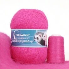 50+20g Long Plush Angola Cashmere Yarn Soft Anti-Pilling Wool Crochet Yarns Fine Crochet Knitting Yarn 1 Skein 340 M 70g Diy Knit - Multicolor - View 29