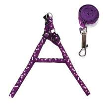 1pc 110cm Long Polyester Printed Material Dog/Cat Leash, Suitable For Various Small Dogs & Cats, Pet Supplies Accessory