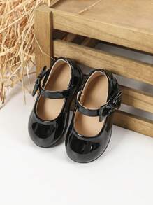 Infant/Toddler Girls Soft-Sole Butterfly Decoration Cute Prewalker Shoes For Everyday Casual Wear - Black - View 2