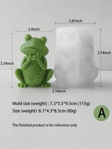 1 件青蛙蟾蜍硅胶模具，DIY 动物石膏滴树脂装饰，蟾蜍蟾蜍青蛙硅胶模具，家庭花园草坪装饰