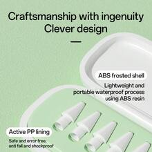 兼容 Apple Pencil 笔尖、Apple Pencil 第二代、iPad Pencil Quiet Pro 改装版、替换金属笔尖和软纤维笔尖 - 彩色 - 查看 4