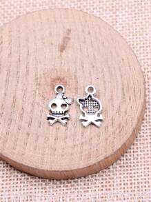 25pcs/Bag 16x9mm Bow Skull Charms For DIY Earring, Necklace, Bracelet, Keychain Making DIY Jewelry Making - Bowknot Skull - View 8