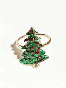 1 件鹿、花卉、圣诞树餐巾环、铃铛、雪花餐巾架、金色餐巾环，适用于圣诞节装饰、晚宴、周年纪念日、生日、复活节、秋季、万圣节、感恩节 - 多色 - 查看 12