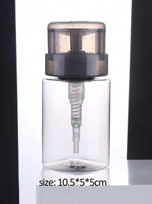 100ml Empty Black Clear Pump Dispenser Nail Polish Remover Pump Bottle Empty Alcohol Storage Dispenser Travel One-Touch Pump Bottle Dispenser Manicure Tools For Nail Polish & Makeup Remover
