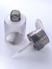 100ml Empty Black Clear Pump Dispenser Nail Polish Remover Pump Bottle Empty Alcohol Storage Dispenser Travel One-Touch Pump Bottle Dispenser Manicure Tools For Nail Polish & Makeup Remover