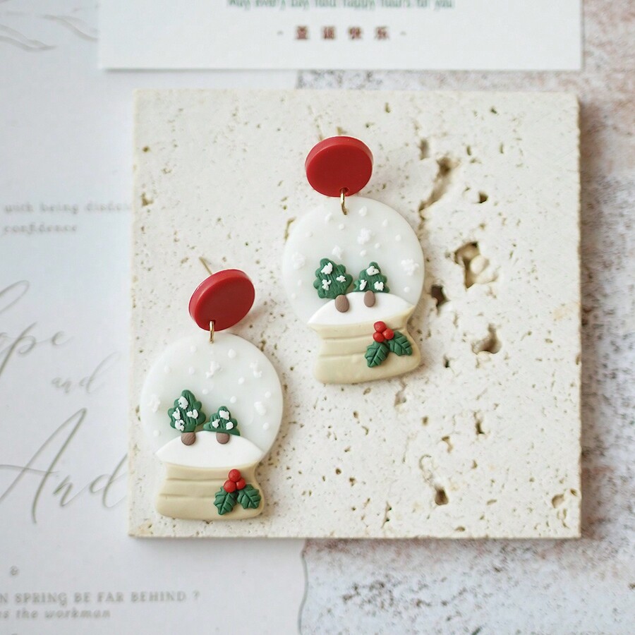 1 Pair Fashionable Classic & Trendy Unique Santa Claus & Gingerbread