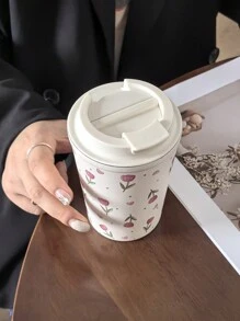 1 chiếc cốc du lịch cách nhiệt hai lớp bằng thép không gỉ hình trái tim Tulip, bình chân không, thích hợp đựng cà phê, trà, đồ uống, 350ml/11,8oz, quà tặng lý tưởng cho ngày lễ, bình đựng nước trở lại trường - Nhiều màu - Xem 7