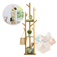 EurHomePlus Bambus Garderobenständer Kleiderständer Kleiderstange Standgarderobe mit Haken