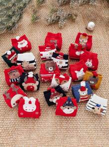 10 双各式女士圣诞袜，舒适透气中筒袜 - 彩色 - 查看 2