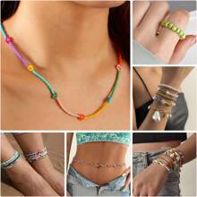 3000pcs/Box Dopamine Color Rice Shape Beads DIY Jewelry Making Kit - Multicolor - View 3