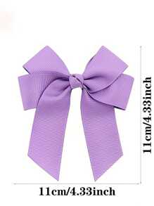 5/10/20 件燕尾长飘带发夹，可爱纯色蝴蝶结发夹，儿童女孩配饰，日常佩戴，理想礼物（颜色随机）爱情情人节