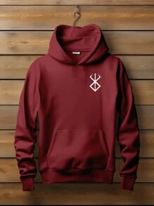 Blusa Moletom Guts Anime Blackswordman CANGURU 2493 - bordô - Visão 2