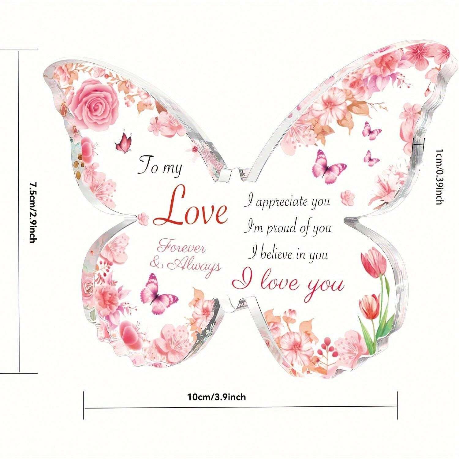 Gifts For Women, Gifts For Her Acrylic Butterfly Engraved Plaque