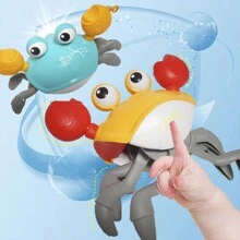 爬行螃蟹玩具，趣味互动跳舞行走移动玩具感官感应螃蟹带音乐，螃蟹玩具男孩女孩儿童生日礼物 - 彩色 - 查看 8