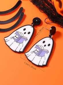 1 Pair Cute Ghost Series Earrings Suitable For Women To Wear For Halloween