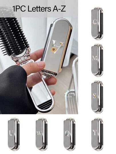 1pc 2-In-1 Foldable Hair & Makeup Mirror – Portable, Tabletop, Contemporary Beauty Tool For Travel, Folding Comb With Makeup Mirror, Easy To Carry, Perfect For Travel Outgoing Use, Dual-Use Air Cushion Comb, Scalp Massage Hair Comb, Hair Brush, Comb, Hair Tools, Hair Products And Accessories For Barber Salon Beauty Back To School,Travel,Hair Accessories For Women,Brush,Hair Brushes,Edge Brush,Brush Hair,Hair Comb,Comb Hair,Detangling Brush,Ball Brush,Mini Hair Brush,Hair Brush Set,Wooden Comb,Hair Brush, Brush, Comb, Slick Back Brush, Hairbrush, Edge Brush, Brush Hair, Hair Comb, Hair Brush Set, Comb Hair, Mini Hair Brush, Detangling Brush, Hair Brushes, Hair Products, Hair Tools, Hair Stuff, Hair Care, Curly Hair Brush, Barber, Barber Accessories, Hairdressing Equipment,Travel Essentials,Hairstyle,Hairdressing