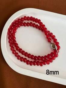 1 pieza Collar de cuentas de acrílico colorido y exagerado de moda, collar gargantilla de cuentas geométricas redondas para mujeres