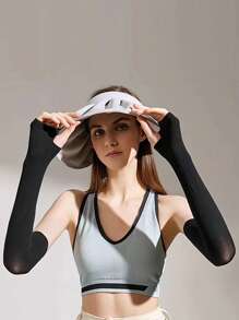 素色露指手套 - 黑色 - 查看 5