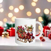 12 miếng dán cốc UV DTF hình con nai Giáng sinh - Miếng dán DIY chống thấm nước và chống trầy xước, hiệu ứng pha lê 3D, miếng dán chuyển tự dính để làm đồ thủ công, 8,2x20cm (3,2"X7,8") - Nhiều màu - Xem 2