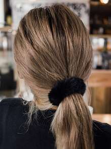 10pcs Women's Random Color Cute Plush Scrunchie Pink Purple Blue Green Multi-Color Autumn And Winter All-Match Hair Ties Suitable For Women To Tie Double Ponytails Elastic Band Elegant Warm Breathable High Ponytail Hair Tie Ponytail Braid Imitation Rabbit Fur Rubber Band Hair Accessories Headdress,Hair Elastics,Hair Rope Ponytail Holders, Hair Bobbles Head Accessories