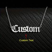 Custom Old English Name Necklaces For Women Men Stainless Steel Customized Necklace Pendant Personalized Goth Neck Chain Jewelry Birthday Gift