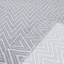Gray Non-Slip Runner Rug 1.30m X 45cm For Kitchen Bathroom Geometric Corridor Handmade 100% Cotton - Xám - Xem 6