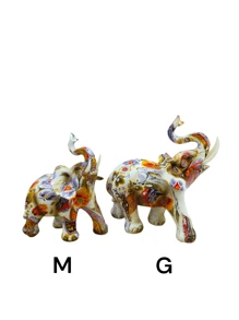 Elephant Resin Ornament - Red - View 2