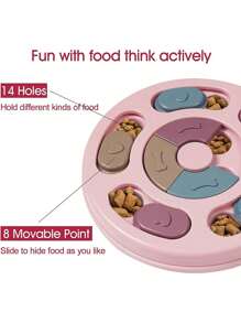 1pc Pet Feeder, Pet Interactive Treat Feeding Toy, Dog Puzzle Toy, Cat Dog Hide And Seek Feeder, Pet Training Toy, Dog Food Bowl, Pet Food Dispenser, Pet Food Compartment Game Plate, Pet Anti-Choking Bowl, Pet Supplies, Dog Puzzle Toys, Puppy IQ Training Feeder, Cat Dog Foraging Toys, Pet Entertainment Toy, For Pet Use Only - Multicolor - View 5