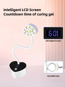 1 peça Lâmpada de Gel LED UV para Unhas Luz UV Roxa Máquina de Fototerapia para Unhas, Lâmpada de Manicure Profissional Secador de Esmalte em Gel Ultravioleta de Plástico Lâmpada de Esmalte em Gel UV para Unhas Cura Rápida Secagem Rápida Cola para Esmalte Lâmpada para Assar Unhas Alça Portátil Máquina de Unhas com Grande Espaço Sensor Inteligente Automático para Cura de Esmalte em Gel Uso em Salão e Arte em Unhas DIY para Casa, Melhores Presentes para Meninas, Novos Acessórios para Lâmpada de Unhas para Unhas dos Pés e Unhas Material Escolar - Branco - Ver 4