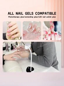 1 peça Lâmpada de Gel LED UV para Unhas Luz UV Roxa Máquina de Fototerapia para Unhas, Lâmpada de Manicure Profissional Secador de Esmalte em Gel Ultravioleta de Plástico Lâmpada de Esmalte em Gel UV para Unhas Cura Rápida Secagem Rápida Cola para Esmalte Lâmpada para Assar Unhas Alça Portátil Máquina de Unhas com Grande Espaço Sensor Inteligente Automático para Cura de Esmalte em Gel Uso em Salão e Arte em Unhas DIY para Casa, Melhores Presentes para Meninas, Novos Acessórios para Lâmpada de Unhas para Unhas dos Pés e Unhas Material Escolar - Branco - Ver 7