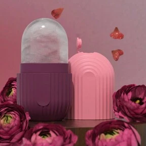 1 pieza Rodillo facial de silicona con hielo - Masaje de piel - Rodillo de masaje facial de belleza para ojos, cuello y rostro - Herramienta de cuidado de la piel, belleza, productos de cuidado de la piel, spa, autocuidado, herramientas de cuidado de la piel, cuidado facial, suministros de esteticista, masaje, herramienta de masaje facial, rodillo facial, rodillo de hielo, rodillo facial de hielo