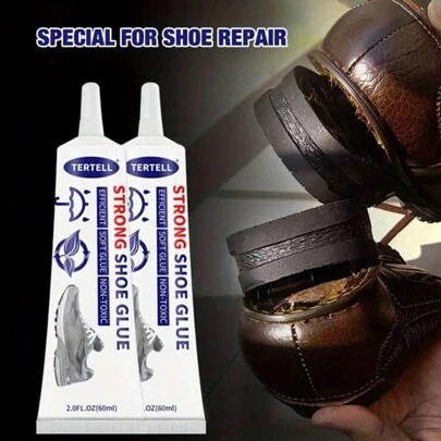 2 件/5 件强力鞋修补胶：高效软胶 - 非常适合皮革、运动鞋和运动鞋。2.03 盎司速凝透明鞋修补胶，适用于鞋店 - 可清洗且随时可用