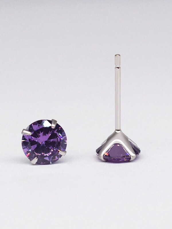 1 Par de Brincos Mini de Zircônia Branca 3-8mm de Prata Sterling S925 Ultrapequeenos