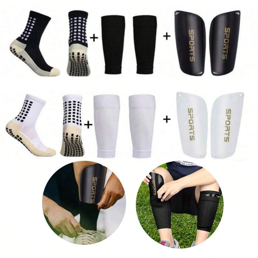 运动户外 3 双/套男士中筒运动袜尼龙混纺防滑减震舒适透气运动袜适合男士户外篮球足球训练跑步户外活动