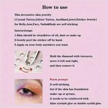 1 张美人鱼亚克力精致闪亮水钻贴纸，美人鱼风格贝壳形状和凸圆形水钻贴纸，适用于万圣节、圣诞节、狂欢节、生日、化妆、酒吧、俱乐部、狂欢派对、摄影道具、舞台表演 - 彩色 - 查看 4