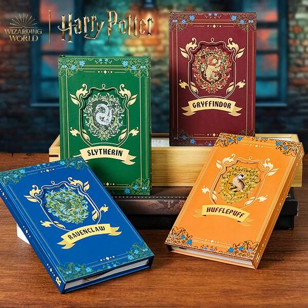 Harry Potter Decoración navideña Cuaderno de Harry Potter, Diario de tapa dura colorido de los Cuatro Colegios de Hogwarts con animales coloridos, libro periférico de la Academia, regalo vintage, Mickey Mouse, Regalos, Taza de Harry Potter