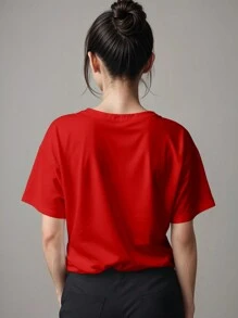 T-Shirt Cute Panda Bear Flower Shirt REF 4232 FLUXO FX - 紅色 - 查看 5