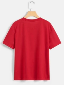 Men's Let's Go Skater Streetwear T-Shirt 100% Cotton Promotion Premium Mesh Yarn 30.1 New Release - 紅色 - 查看 2