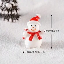 Bộ trang trí Giáng sinh 10 món - Tượng ông già Noel, người tuyết và tuần lộc kèm vớ và quà tặng - Tượng nhỏ bằng nhựa dùng để trang trí nhà cửa, văn phòng và xe hơi Quà tặng Giáng sinh - Nhiều màu - Xem 7