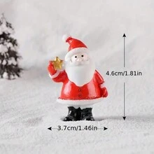 Bộ trang trí Giáng sinh 10 món - Tượng ông già Noel, người tuyết và tuần lộc kèm vớ và quà tặng - Tượng nhỏ bằng nhựa dùng để trang trí nhà cửa, văn phòng và xe hơi Quà tặng Giáng sinh - Nhiều màu - Xem 11