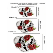 Thảm chùi chân hình Halloween ngộ nghĩnh, thảm chống trượt thấm nước 50*80cm cho phòng tắm - bộ xương - Xem 2