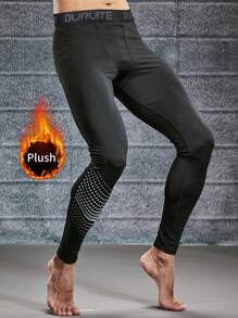 BURUITE Boyfriend Style Men's Thermal Pants, Thermal Lined, Thick, Elastic, Skinny, Winter Sports Base Layer Leggings