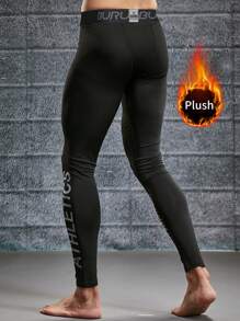 BURUITE Boyfriend Style Men's Thermal Pants, Thermal Lined, Thick, Elastic, Skinny, Winter Sports Base Layer Leggings