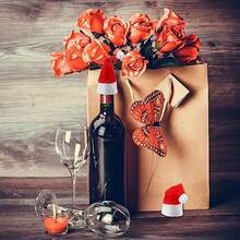 10 件迷你圣诞帽和餐具套装让您的圣诞派对闪耀！ - 彩色 - 查看 6