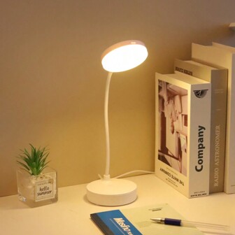 1 pezzo Lampada da scrivania a LED, con controllo touch a 3 livelli di intensità, lampada da comodino protettiva per gli occhi, luce notturna calda, adatta per studio, lavoro, bambini e adulti, allattamento, aiuto per il sonno. Luce notturna regolabile a batteria, alimentata tramite USB